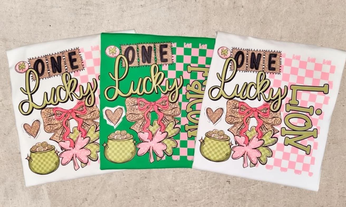 One Lucky Custom St. Patrick’s Day Shirt | One Lucky Lion or One Lucky Woman Graphic Tee | Lucky Clover White T-Shirt
