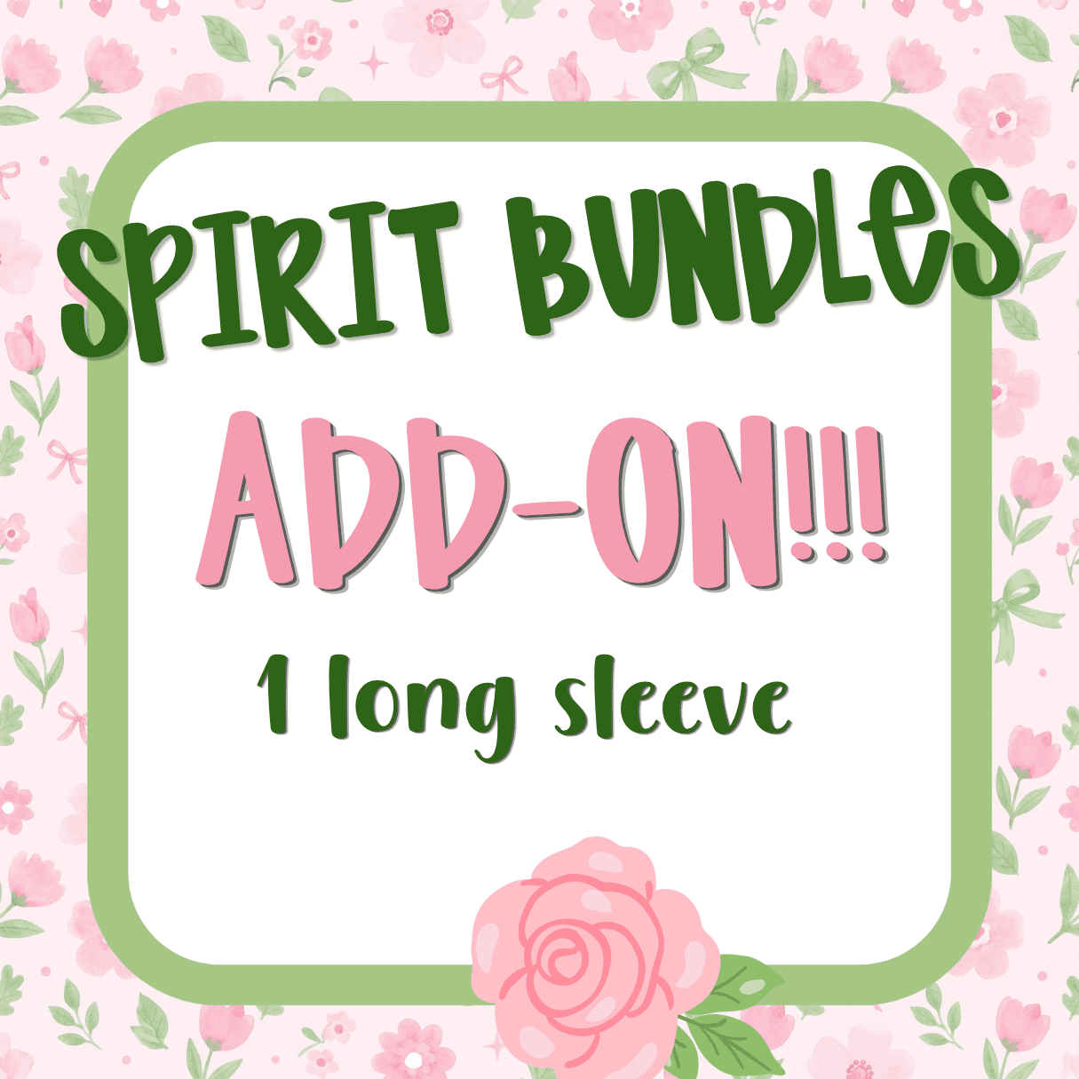 Long Sleeve Add-on to Bundle