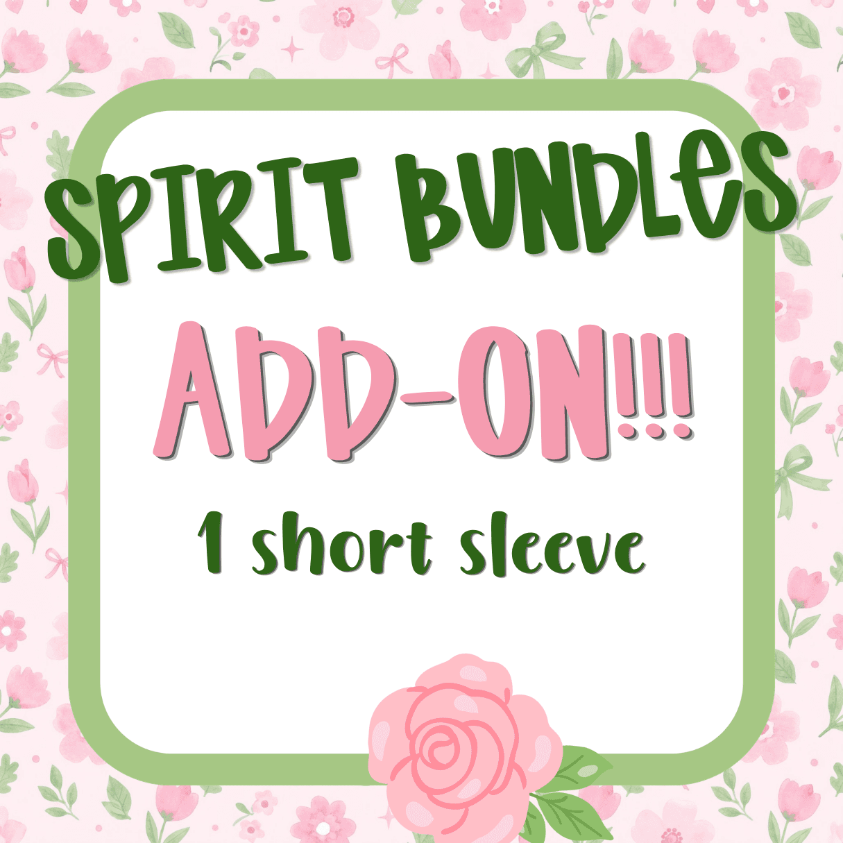 Short Sleeve Add-on to Bundle